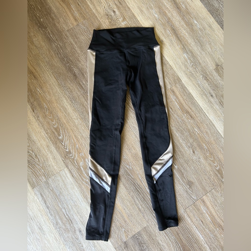 Alo leggings black and sheer side